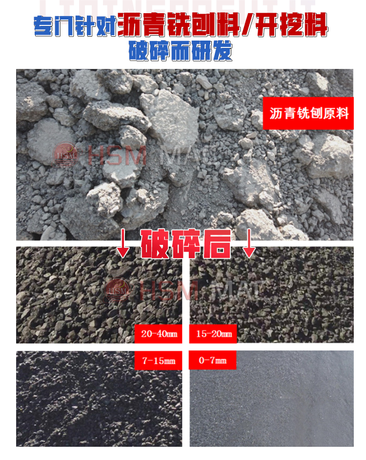 柔性破碎篩分設(shè)備廠家 瀝青銑刨料破碎機(jī) 雙齒輥破碎機(jī) 廢舊路面破碎機(jī) }